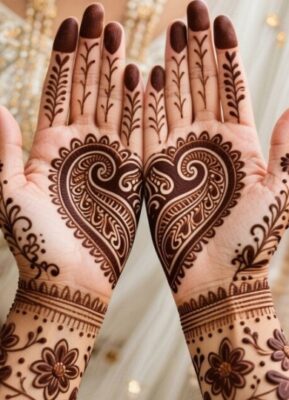 Arabic touch enhances Stylish Mehndi Design