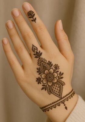 Back Stylish Mehndi Design looks amazing