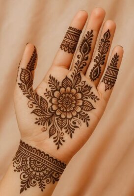 Beautiful Easy Arabic Mehndi Design for hands