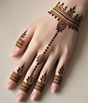 Beautiful Stylish Back Hand Mehndi Designs