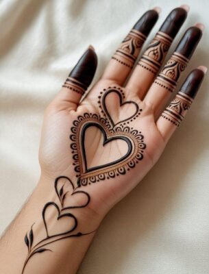 Brides prefer Simple Mehndi Design for charm