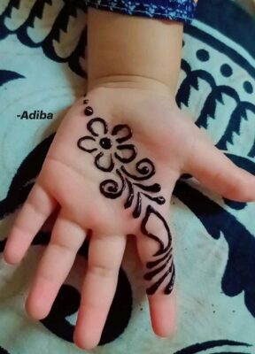 Bright smiles with Simple Mehndi Designs for Kids
