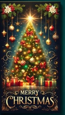 Colorful lights in Christmas Wallpaper