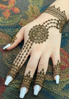 Creative Stylish Back Hand Mehndi Designs for parties