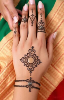Creative artists make unique Stylish Mehndi Design