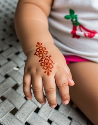 Creative moms love Simple Mehndi Designs for Kids