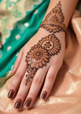Easy Stylish Mehndi Design saves time