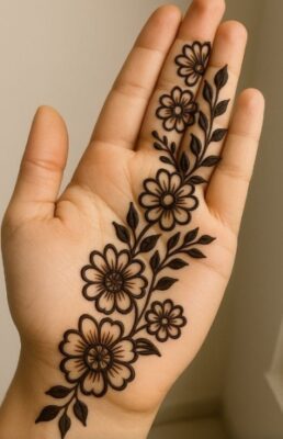 Elegant Front Hand Simple Mehndi Design style