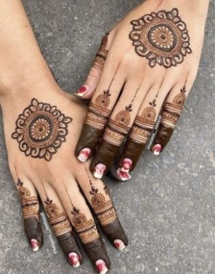 Elegant Stylish Back Hand Mehndi Designs