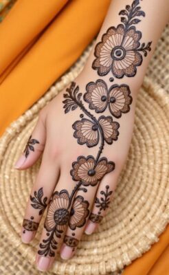 Elegant Stylish Mehndi Design adds grace