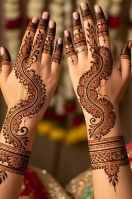Festive vibes with Full Hand Mehndi Design