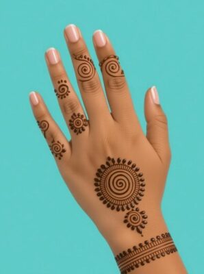 Floral Simple Mehndi Design looks beautiful
