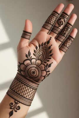 Front Hand Simple Mehndi Design
