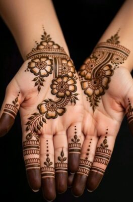 Front Hand Simple Mehndi Design for parties
