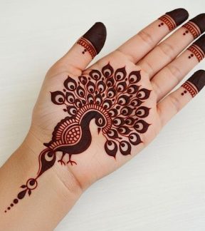 Front Hand Simple Mehndi Design is trendy
