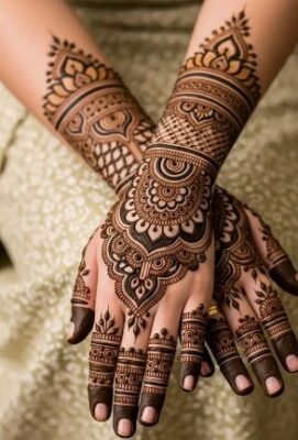 Gorgeous floral Full Hand Mehndi Design