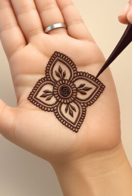 I love Front Hand Simple Mehndi Design