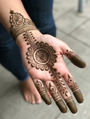 Lovely Royal Front Hand Mehndi Design