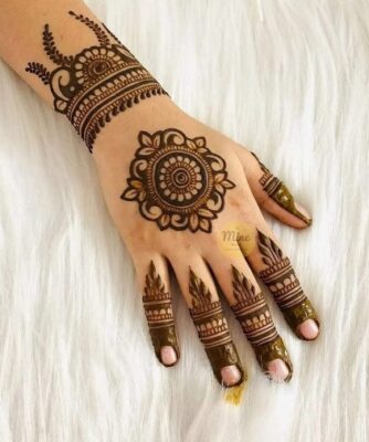 Lovely Stylish Back Hand Mehndi Designs for functions