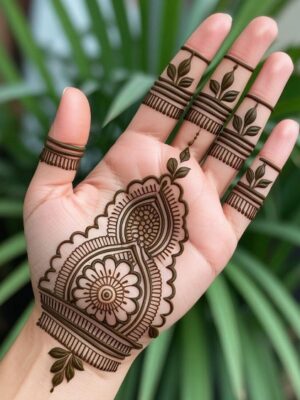 Modern Royal Front Hand Mehndi Design