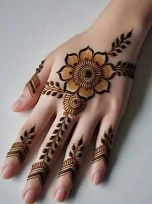 Modern Stylish Back Hand Mehndi Designs