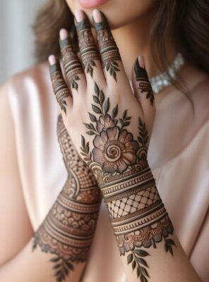 Modern bridal Full Hand Mehndi Design