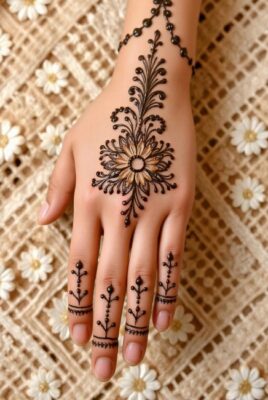 Modern girls prefer Stylish Mehndi Design