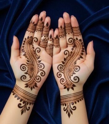 Modern touch enhances Simple Mehndi Design