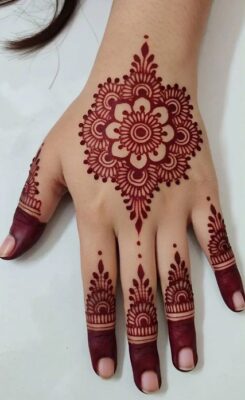 Perfect Stylish Back Hand Mehndi Designs