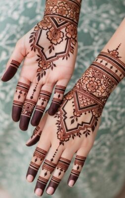 Perfect for weddings – Full Hand Mehndi Design.
