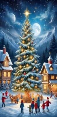 Santa looks lovely in Christmas Wallpaper