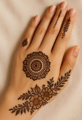 Simple Beautiful Mehndi Designs suit all