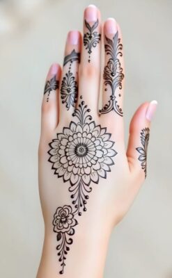 Simple Mehndi Design for parties