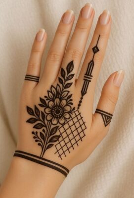 Simple Mehndi Design is graceful