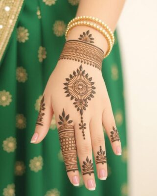 Simple lines create perfect Stylish Mehndi Design