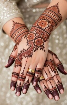 Stunning patterns in Full Hand Mehndi Design