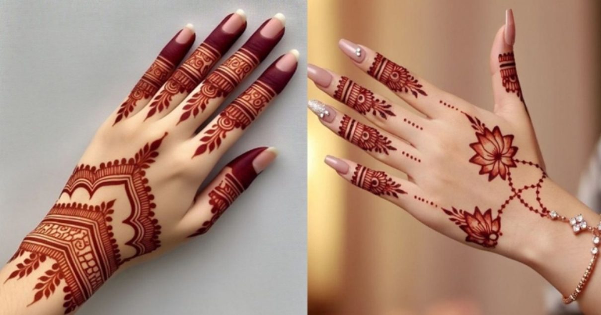 Stylish Back Hand Mehndi Design Images