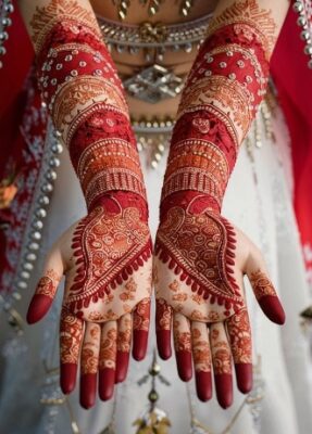 Traditional Indian Full Hand Mehndi Design