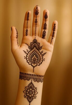Trending Easy Arabic Mehndi Design for girls
