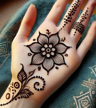 Try Front Hand Simple Mehndi Design today