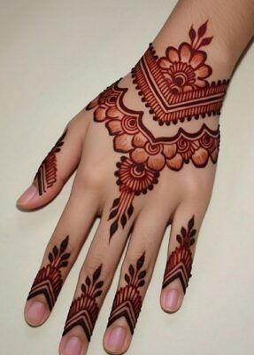 Unique Stylish Back Hand Mehndi Designs