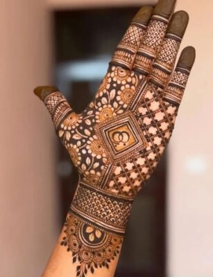 A Royal Front Hand Mehndi Design suits all cultural celebrations