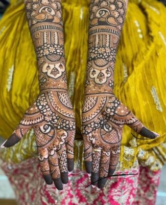 A festival-ready Full Hand Mehndi Design spreads joy