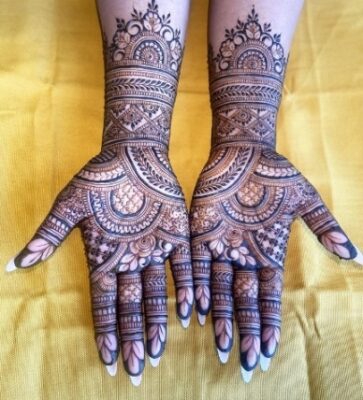 A heavy Full Hand Mehndi Design is perfect for wedding events