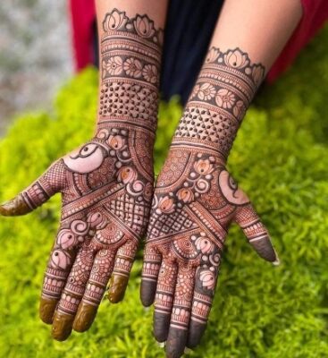 A traditional Full Hand Mehndi Design enhances cultural celebrations beautifully