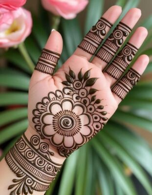 A unique Mehndi Design makes hands look graceful