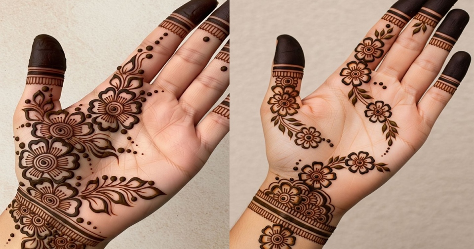 Aesthetic Mehndi Design Front Hand