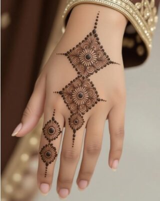 Arabic Back Hand Mehndi Design is always trendy