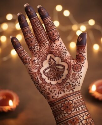 Arabic Front Hand Simple Mehndi Design is trending