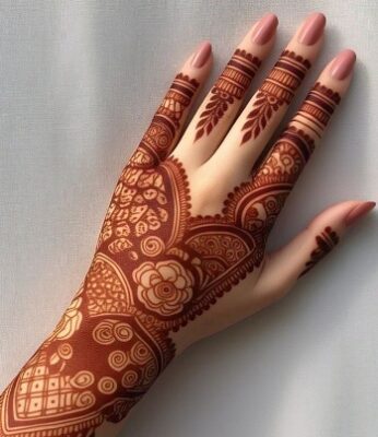 Arabic Mehndi Design has bold and flowing lines